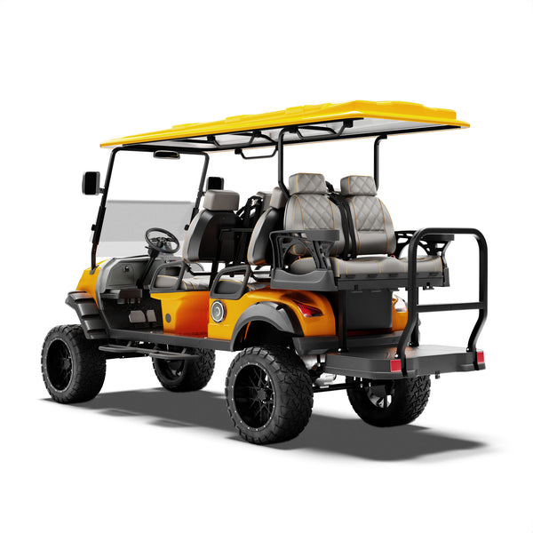 NEVO L6 Lifted Golf Cart - Melon Yellow