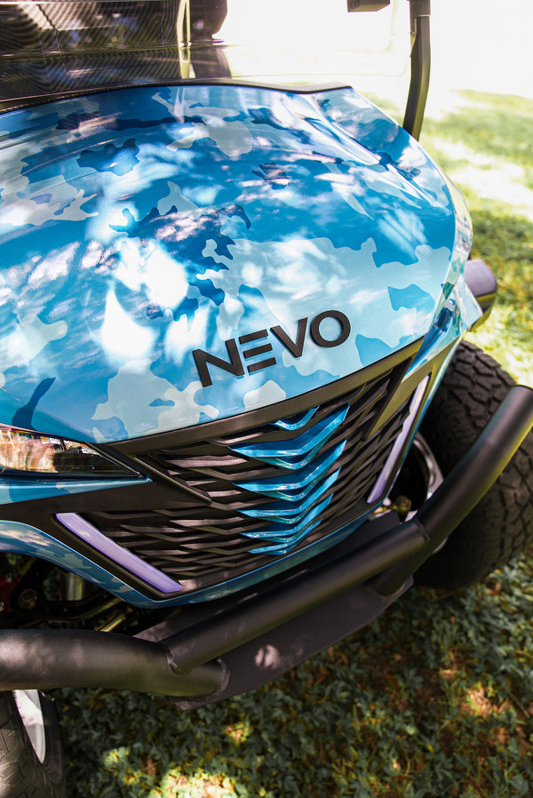 NEVO L4 Golf Cart - Camo Pastel Blue